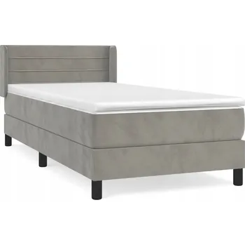 Postel Čalouněná jednolůžková postel Zakito Home 80x200 bílá, odstíny šedé