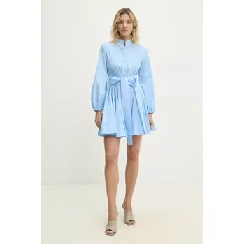 Dámské šaty Bavlněné šaty Answear.LAB modrá barva, mini 80960.FKK 55X, vel. M/L