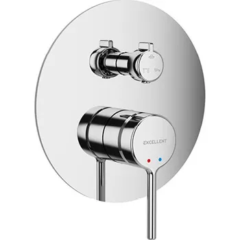 Vodovodní baterie Nástěnná vanová a sprchová baterie s jednou pákou Excellent Pi stříbrná