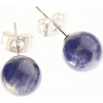 Náušnice Sodalit náušnice kuličky ø 8 mm