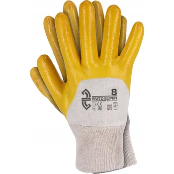 Pracovní rukavice Nitrilové rukavice s manžetou Reis RNITZ-SUPER vel. 7 - S