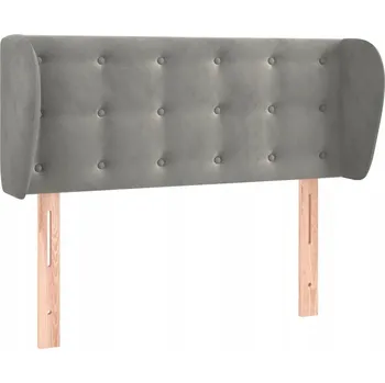 Čelo postele Uszak Samet Světle šedá 83x23x78cm