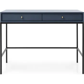 Konferenční stolek Moderní konzolový stolek tmavě modrý, 103 cm, černý rám, minimalistický design