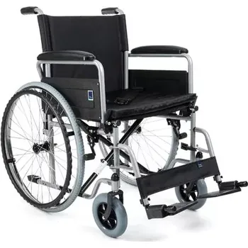 Invalidní vozík Invalidní vozík Timago Classic 48 cm / stříbrná, nosnost 115 kg, pneumatická kola