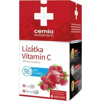 Cemio Lízátka vitamin C malina 6ks