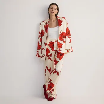 Reserved - Vzorované kalhoty z viskózy - vícebarevná - YT326-MLC - YT326-MLC-XL