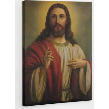 Obraz Tištěný Obraz na plátně Vertikální Ikona Ježíše Krista 40x60 cm