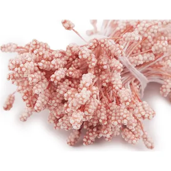 umělá květina Květinové pestíky - 3 pudrová lesk