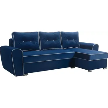 Sedací souprava Sedací souprava Artur III, modrá/šedý lem (kronos 09+ lem paros 05)