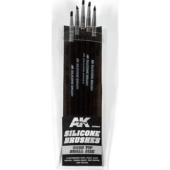 AK TOOLS AK9087 SET OF 5 SILICONE BRUSHES HARD TIP SMALL