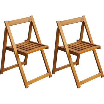 vidaXL Marketos Skládací zahradní židle 2 ks masivní akácie