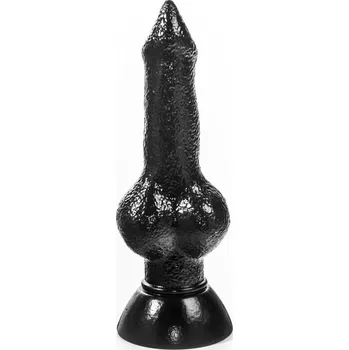 Dildo Animals German Dog, černé vinylové dildo – pes 26 x 4,3 cm