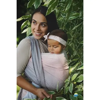 Šátek na nošení dítěte Little Frog šátek - Cotton Foggy Cube - délka 3,7m (vel. 4)