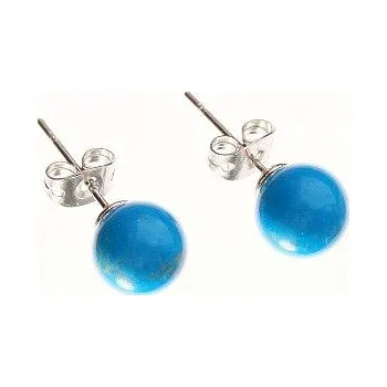 Náušnice Howlit modrý náušnice kuličky ø 8 mm