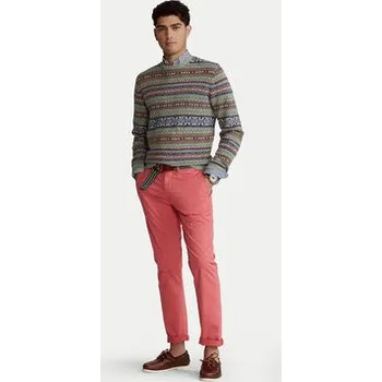 Pánské kalhoty Polo Ralph Lauren Chino kalhoty 710704176005 Růžová Slim Fit 36_32