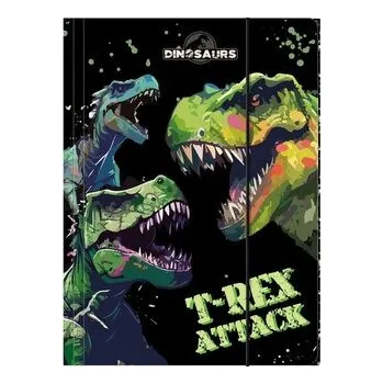 Set školních potřeb Teczka z gumką A4 Dinozaur 20 DERFORM