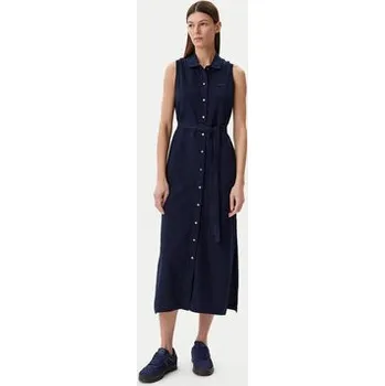 Dámské šaty Lacoste Košilové šaty EF1107 Tmavomodrá Regular Fit 38