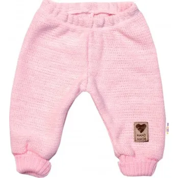 Pletené kojenecké kalhoty Hand Made Baby Nellys, růžové, vel. 68/74