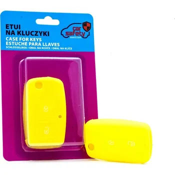 Zabzepeční vozidel Silikonový obal na klíč Škoda - žlutý