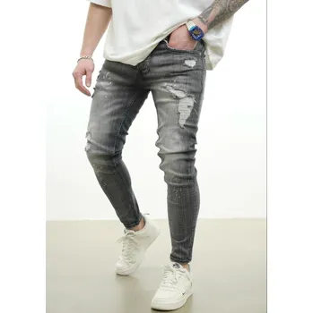 Dámské džíny 2Y Premium Šedé skinny fit džíny ORBIT Velikost: 31