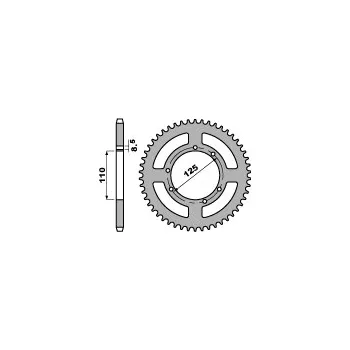 Řetězová sada pro motocykl PBR ZADNÍ ŘETĚZOVÉ KOLO 4390 60 F HM 50 (CRF 50), SHERCO 50SM (ŘETĚZ 428)