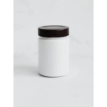 Dóza na potraviny Kořenka skleněná bílá TOM 192 ml s hnědým víčkem Twist Off Deep 58 mm