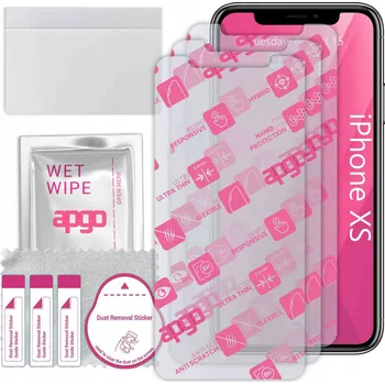 Pouzdro na mobilní telefon 3x Hybridní Sklo pro Apple iPhone XS, alternativa tvrzeného skla, flexibilní