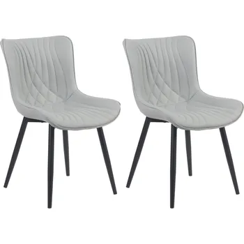 Jídelní židle Jídelní židle Brady - 2 kusy - imitace kůže | šedá