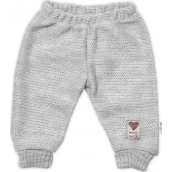 Pletené kojenecké kalhoty Hand Made Baby Nellys, šedé, vel. 68/74