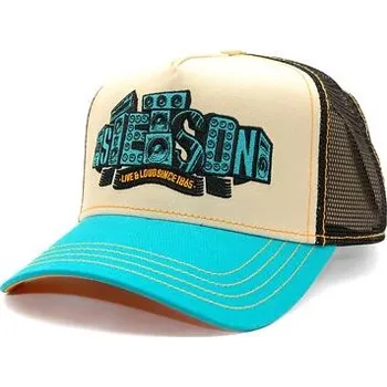 Kšiltovka Kšiltovka Stetson - Trucker Cap Soundbox - Turquoise/Beige