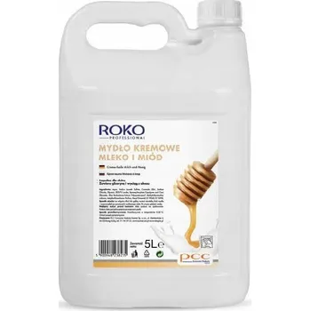 Mýdlo Glycerinové mýdlo v tekuté formě Roko mléko a med 5 l