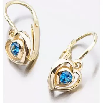 Náušnice Dětské náušničky žluté zlato 585 zirkon 52DN-2752ZM