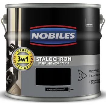 barva na kov NOBILES STALOCHRON Barva na kov přímo na rez ČERNÁ RAL 9005 2,5L