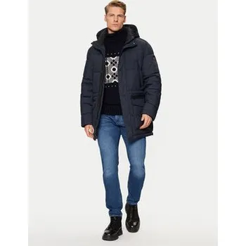 Pánské oblečení Bugatti Zimní bunda 670613 61044 Tmavomodrá Regular Fit 52