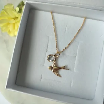 Náhrdelník LEŤ SI ve zlatě gold filled s bílým topazem