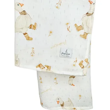 Dětská deka Mimilove Mušelínová plenka 100x100 cm Husičky