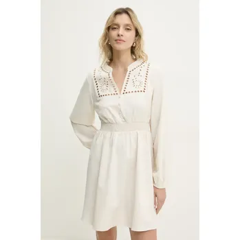 Dámské šaty Lněné šaty Answear.LAB PS9239.FKK béžová 80X, vel. M