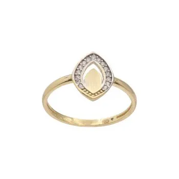 Prsten Zlatý prsten se zirkony