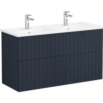 Koupelnový nábytek Koupelnová skříňka s dvojumyvadlem VitrA Root 120x67x46 cm modrá mat ROOTG120BINTS
