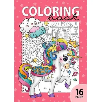 Set školních potřeb Kolorowanka A4 16 obrazków Jednorożce
