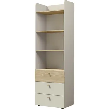 Knihovna Jurek Meble Regál Yuki 5 Zvolte barevné provedení: šedobéžová / olejovaný dub