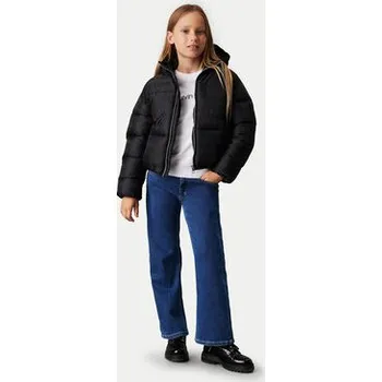 Calvin Klein Jeans Zimní bunda Logo Aop IG0IG02730 Černá Regular Fit 10Y