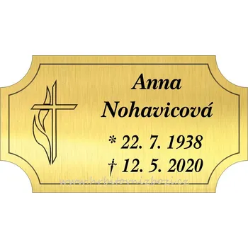 Smuteční dekorace Rytá cedulka 6913