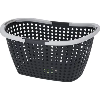 Koš na prádlo Storagesolutions Plastový košík s rukojetí, 44 x 31 x 22 cm, černý