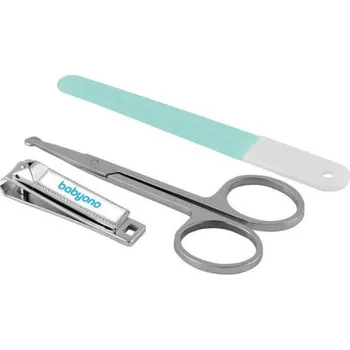 Nůžky na nehty a kůžičku BABYONO Set dětská manikúra mint
