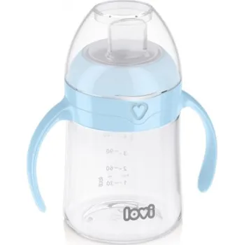 LOVI První hrneček s pítkem 150 ml modrý