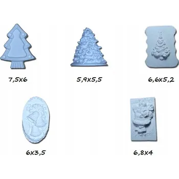 kreativní sada Sádrové magnety k vlastnímu malování - Vánoce, sada