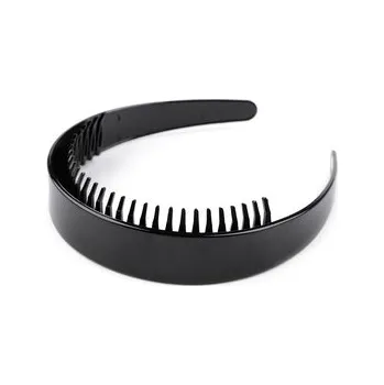 Čelenka Plastová čelenka do vlasů s hřebínkem - 12 ks - černá (cs, Stoklasa)