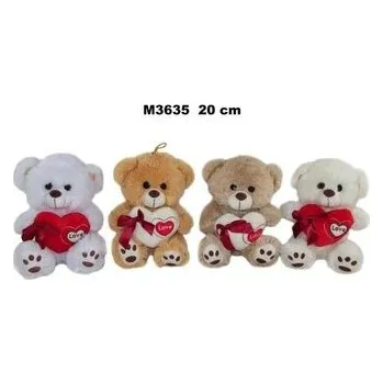 plyšák Miś z sercem 20cm MIX