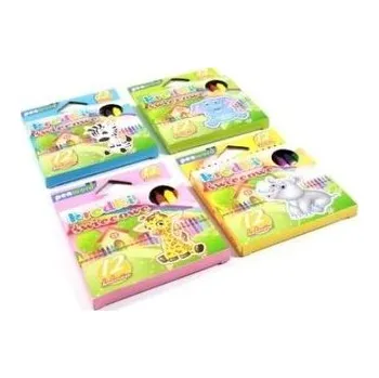 Set školních potřeb Kredki świecowe 12 kolorów (pl, 2000, Penword)